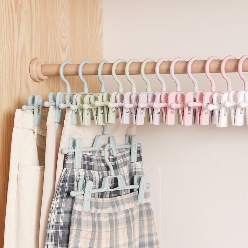 No Scratches Home Pants Rack Anti-Frigge Jk Dress Clip Hung Underwear Hanger Drying Pants Hung Hanfu Powerful Clip Holding Clip