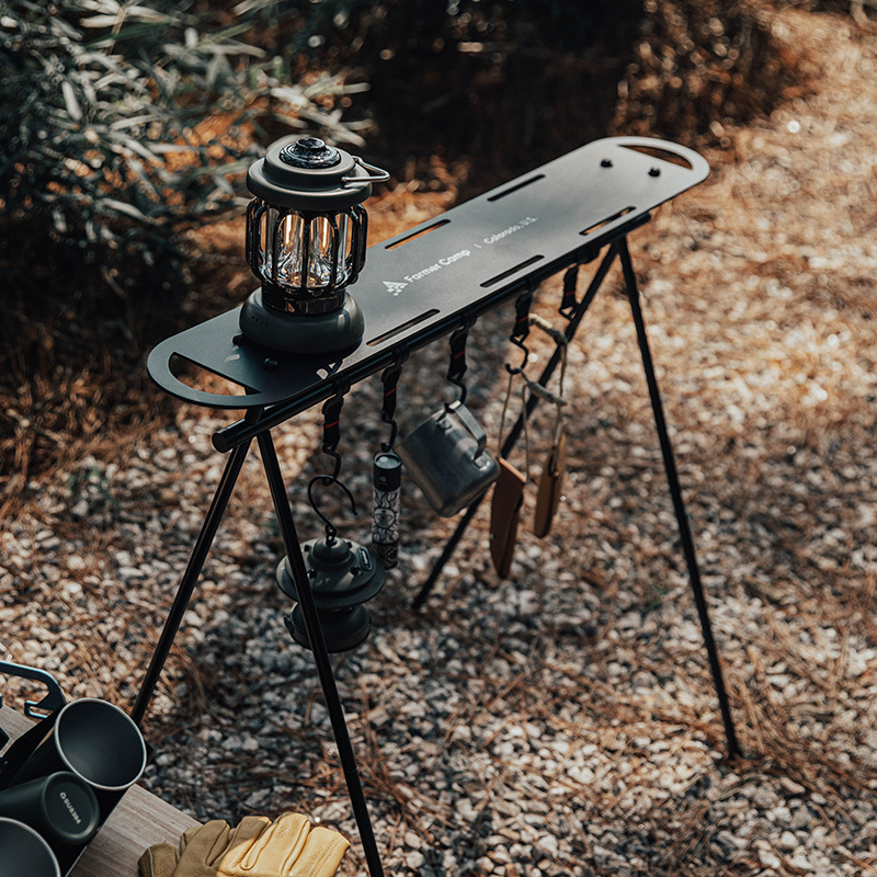 TILLAK Outdoor Camp Lightweight Folding Triangle Folding Frame Bar Table