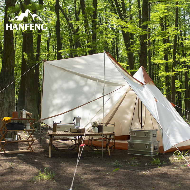 Indian Pyramid Spire Tent Outdoor Camping Equipment Multi-person Camping Anti-storm Garden Yurt Light