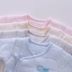 Bộ đồ lót cho bé bằng vải cotton hình tứ giác mùa thu và mùa đông cho bé sơ sinh ấm áp quần áo mùa thu và mùa đông cho bé chăm sóc bụng leo trèo bộ đồ liền thân ngắn tay mùa hè cho bé Áo liền quần