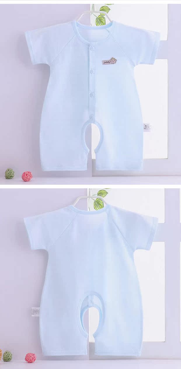 Babyiesies cotton ngắn tay nam và nữ quần áo trẻ em mùa thu và mùa đông đồ ngủ mỏng quần áo sơ sinh romper mùa hè áo liền quần hình thú trẻ em