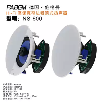 6 5 inch narrow side high school and low two-way design ceiling speaker HIFI high-fidelity power amplifier sound box