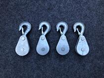 Miniature lifting pulley home fitness small lifting lifting pulley national standard hook ring bearing pulley