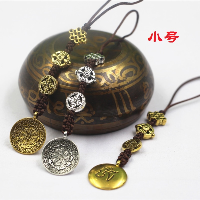 Promotional Buddha card Tibetan national style small pendant tag Sera Temple nine palace Bagua card Waist card bag pendant card