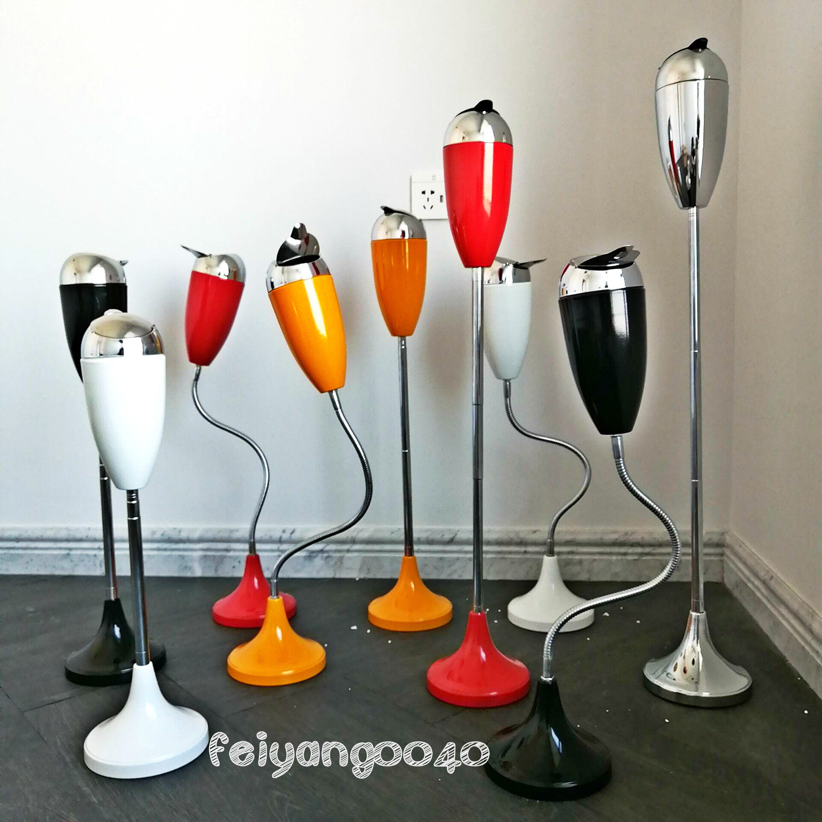 Large elbow European living room ashtray Creative fashion personality bar KTV telescopic floor-to-ceiling vertical cigarette cylinder