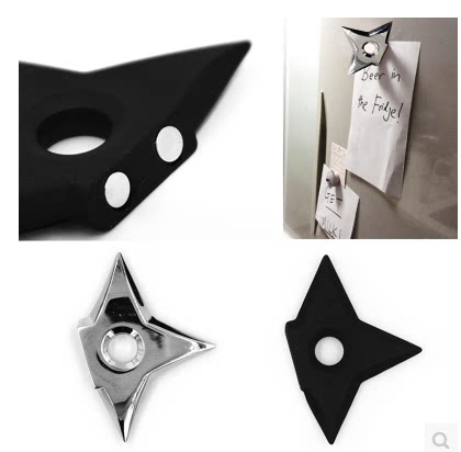 Japanese ninja dart magnet refrigerator sticker magnet Creative personality shuriken magnet Korean magnetic message sticker