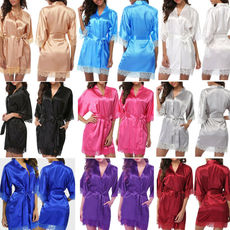 Упаковка угол women's silk satin robe