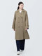 Muji Women's Waterproof Double-Breasted Coat, Trench Coat, Outerwear for Women