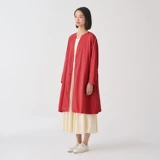 MUJI IDEE Женская однотонная куртка без воротника, пальто Женская одежда