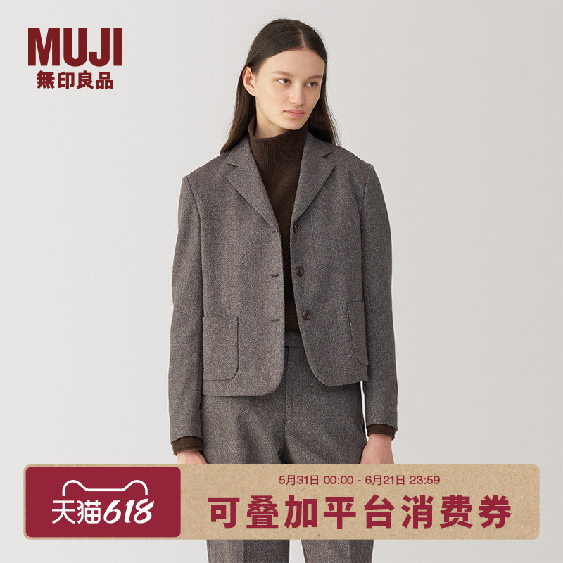 Muji Labo Women's Wool Blend Jacket Women's Coat Winter Style Women's Blazer Small Suit Muji Labo Women's Wool Blend Jacket Women's Coat Winter Style Women's Blazer Small Suit