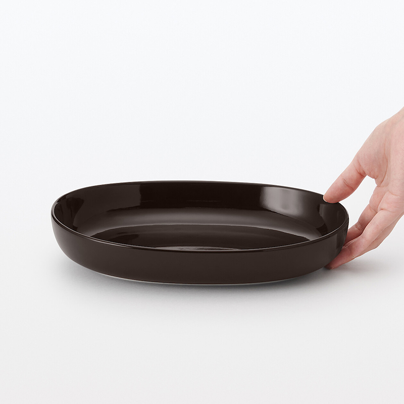 Muji Daily Tableware Oval Bowl Dinner Plate for Home Use Muji Daily Tableware Oval Bowl Dinner Plate for Home Use