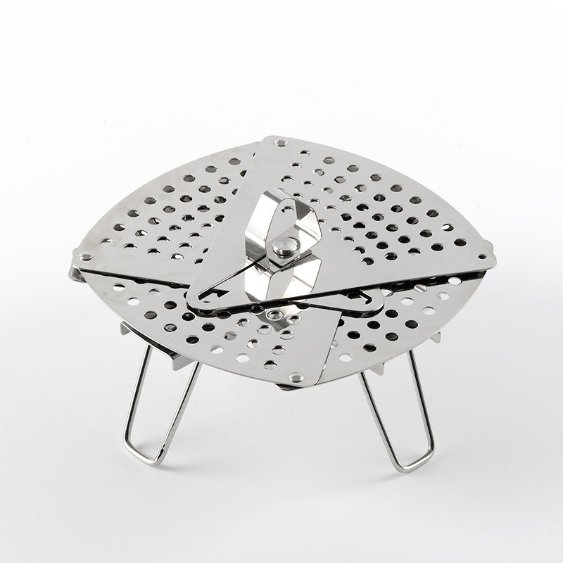 Unstamped Good Pink MUJI Stainless Steel Folding Steam Cage Rack