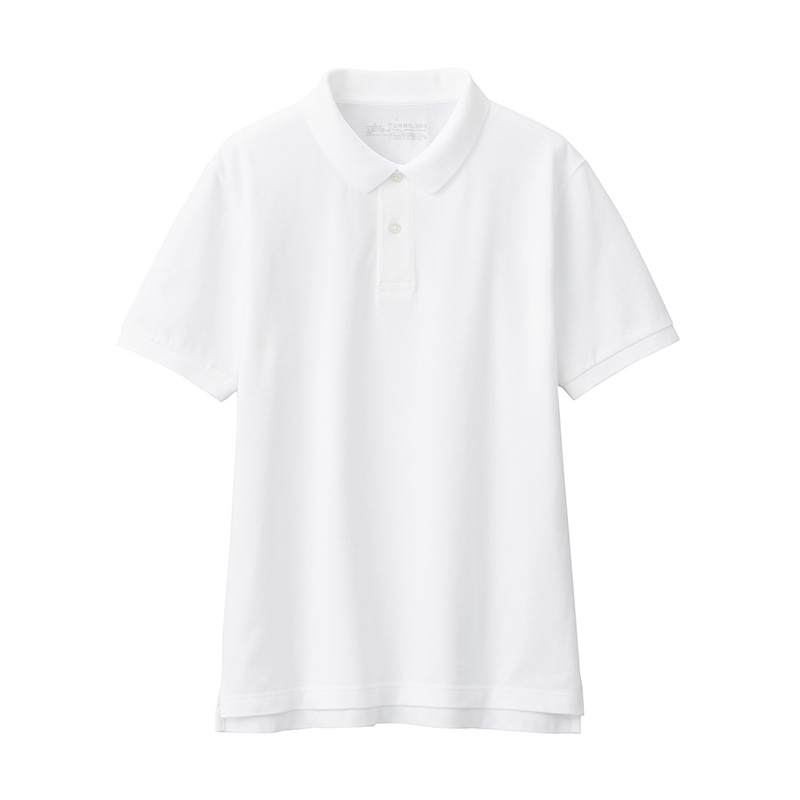 No Inprint Good Pink MUJI male style New frontier cotton beads net eye braided short sleeves POLO shirt