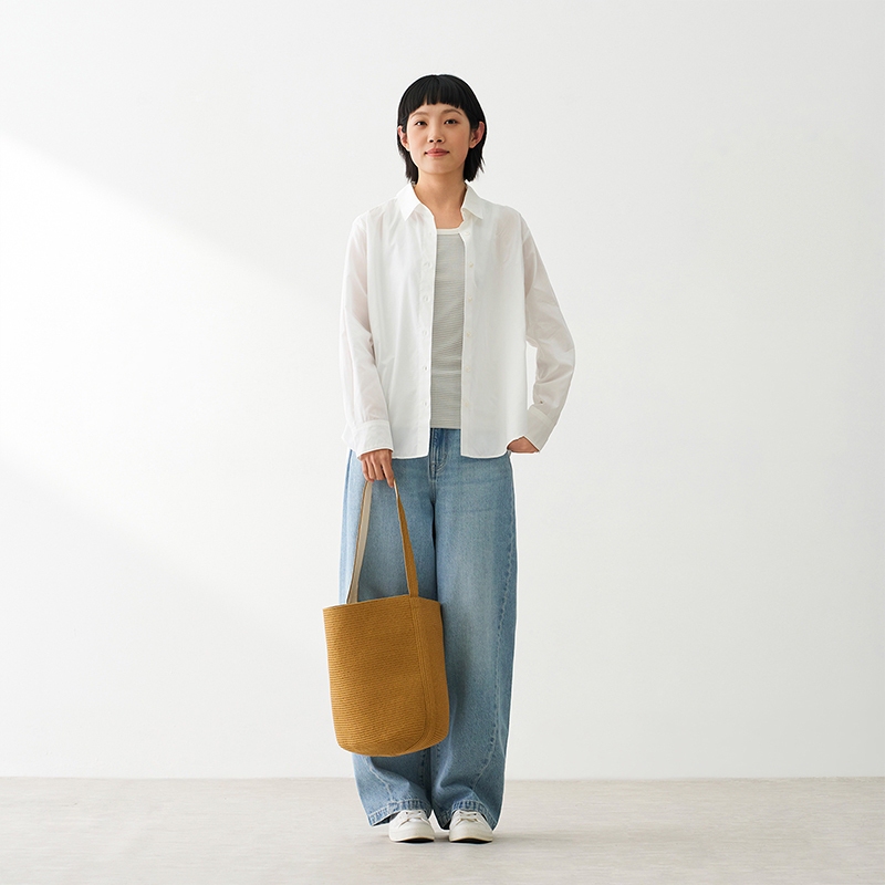 Muji Paper Woven Tote Bag, Women's Bag, Shoulder Bag, Handbag
