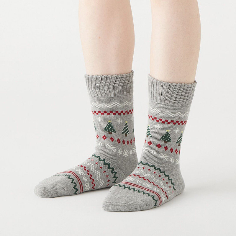 MUJI MUJI Women's Fit Right Angle Fleece Home Socks