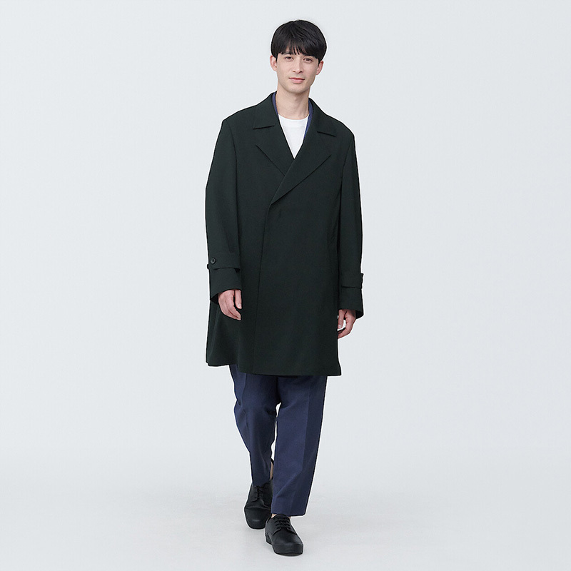Muji Men's Double-Breasted Coat Windbreaker Jacket for Men Spring and Autumn Mid-Length Men's Clothing Muji Men's Double-Breasted Coat Windbreaker Jacket for Men Spring and Autumn Mid-Length Men's Clothing