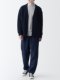 MUJI Men's Merino Wool Cable Pattern V-neck Cardigan Wool Knit Sweater