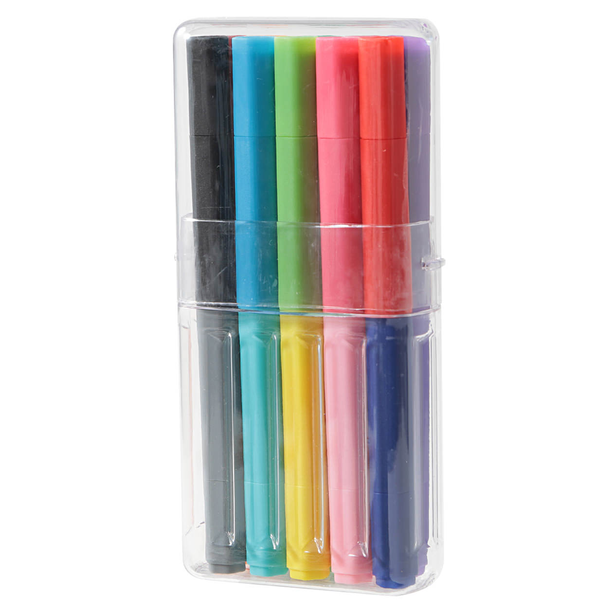 MUJI Water-based Hexagonal 2-color Double-headed Pen (10 pcs)