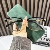 Ретро половина бокал бровей мужчина и ученицы -ученики. Глаза миопии могут предотвратить Blu -Ray Flat Light Mirror Модный и красивый