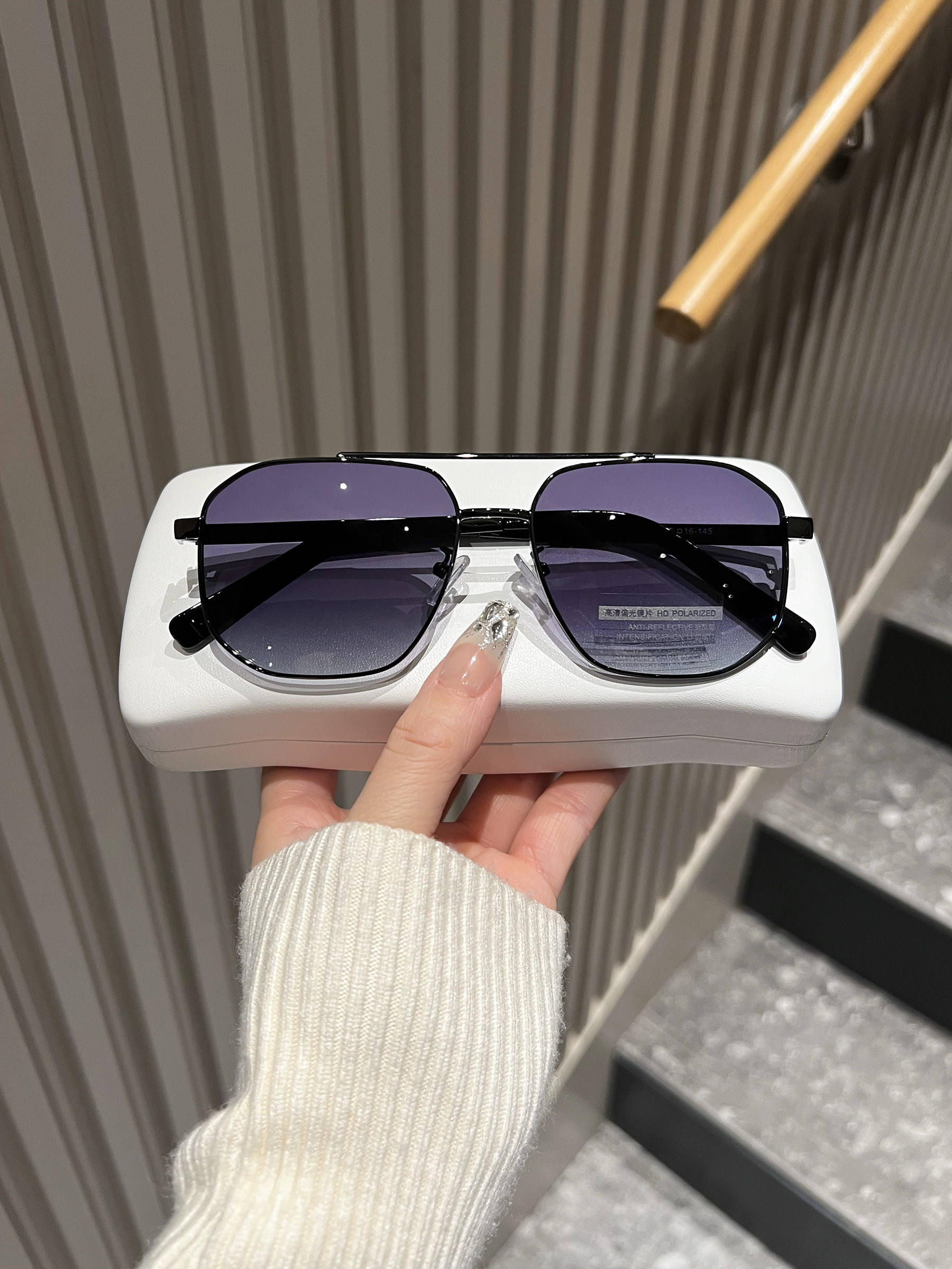 Double-Beam Polarized Sunglasses for Men, Trendy, Cool, High-End, 2025 New Style Aviator Sunglasses, Driving, Uv Protection