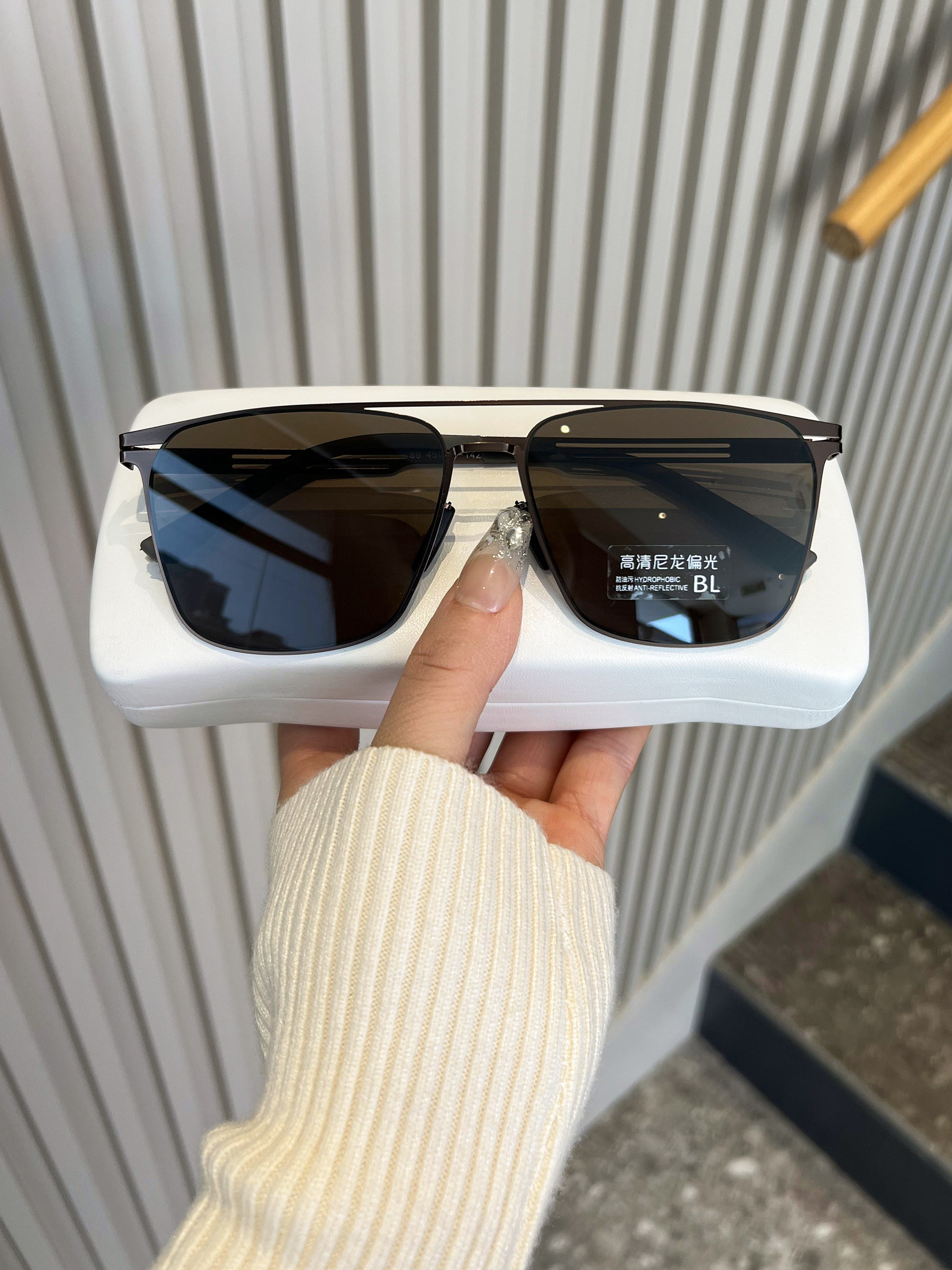 2025 New Polarized Sunglasses for Men, Stylish and Trendy for Drivers, Large Face Sunglasses, Double Bridge, Special Glasses for Driving and Fishing