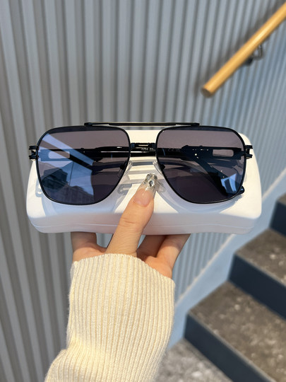 Double-Beam Aviator Sunglasses for Men and Women, Trendy 2025 New Polygonal Sunglasses, Personalized Driving Sunglasses with Uv Protection