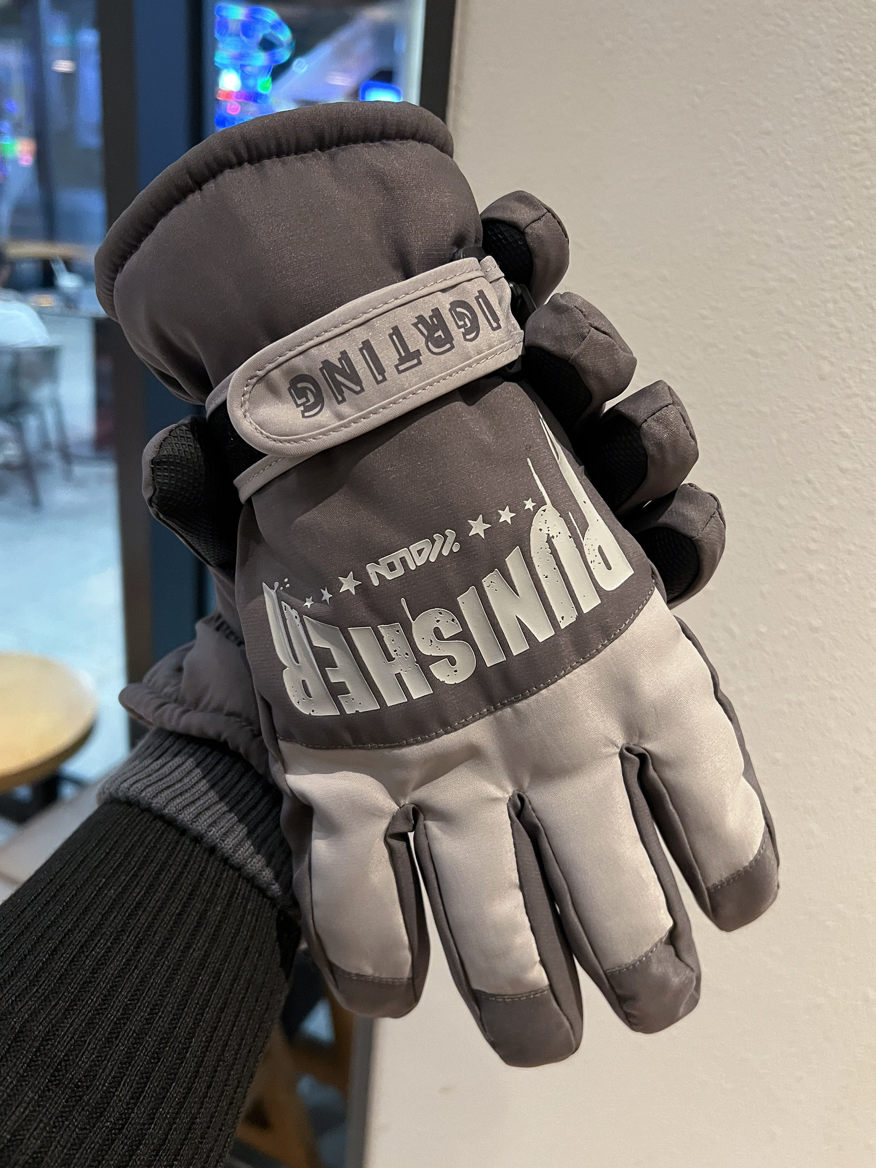 Men's Trendy Winter Ski Gloves with Fleece Lining, Thickened, Suitable for Riding in Northeast, Cotton Gloves for Women, Touchscreen Compatible, Windproof and Water-Resistant