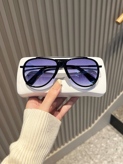 Gafas de sapo retro para hombre y mujer, mismo estilo, gafas de sol personalizadas de doble puente, conducción moderna, gafas de sol anti-UV, montañismo