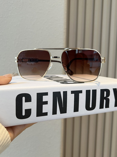 Double-Beam Aviator Sunglasses for Men and Women, Trendy 2025 New Polygonal Sunglasses, Personalized Driving Sunglasses with Uv Protection