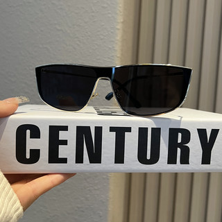 One-Piece Sunglasses for Women, Trendy, High-End, Fashionable, Photo-Taking Decoration, Black Sunglasses, Men's Stylish Driving Sunglasses, Uv Protection