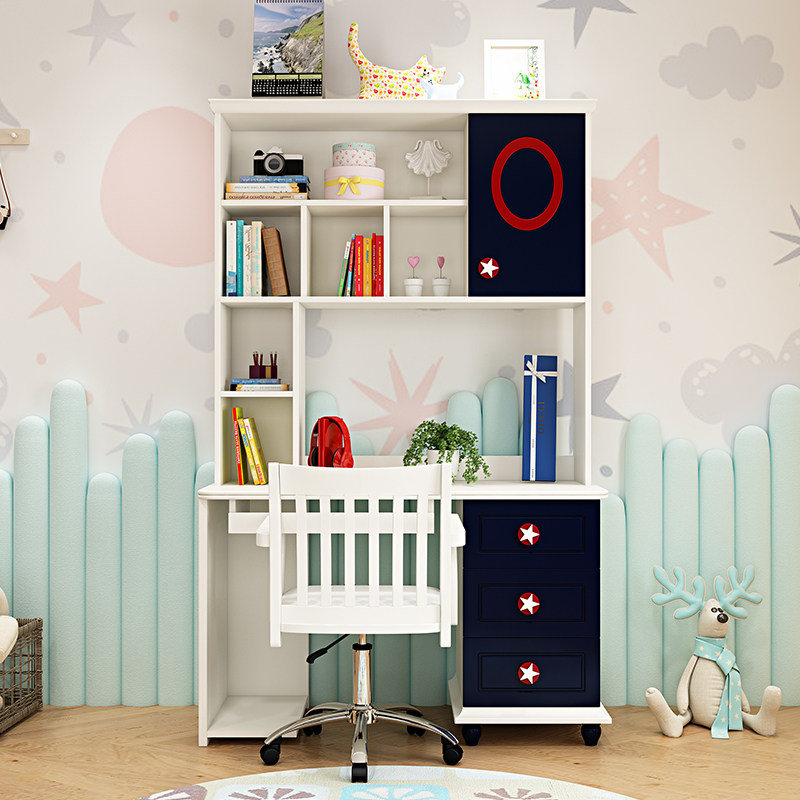 Simple modern corner desk Bookshelf combination Computer desk Student desk Children's desk Computer desktop desk Household