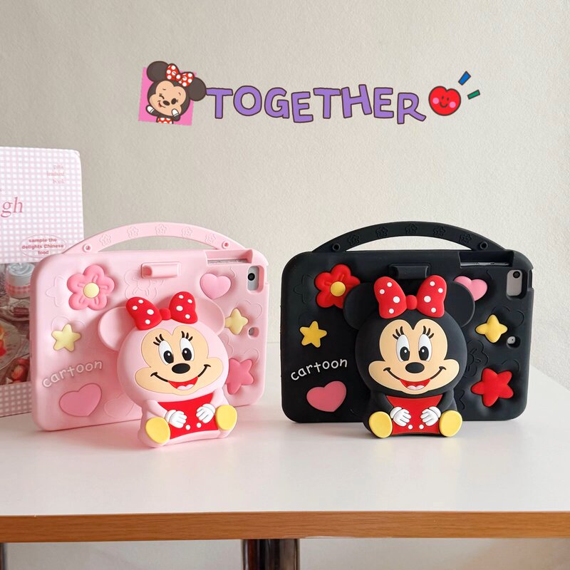 Cute Mickey iPad 10 Generation Full-Cover Silicone Air6/7 Protective Case 9.7 with Carrying Strap Mini6 Retractable Stand Tablet 11Pro Kids Ipada16/ 10.2inch with Pen Slot Protective Case Cute Mickey iPad 10 Generation Full-Cover Silicone Air6/7 Protective Case 9.7 with Carrying Strap Mini6 Retractable Stand Tablet 11Pro Kids Ipada16/ 10.2inch with Pen Slot Protective Case