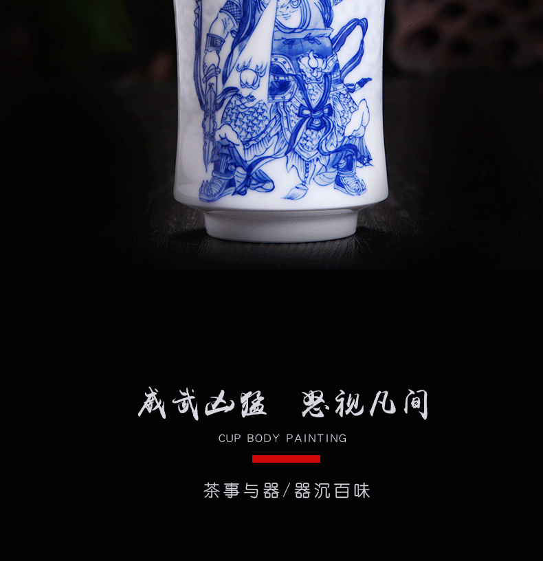 Above jade [naijing] hand - made maintain large blue and white collection level of jingdezhen ceramic cups cup sample tea cup