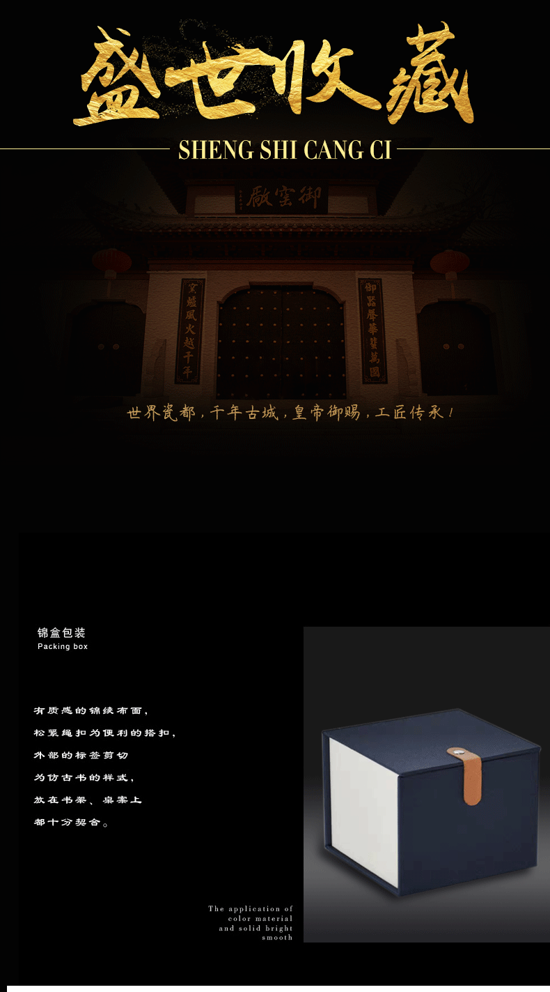 His affection new one product Wang Chenfeng blue - and - white porcelain brush pot hand - made art many children life of the desktop receive a case writing brush