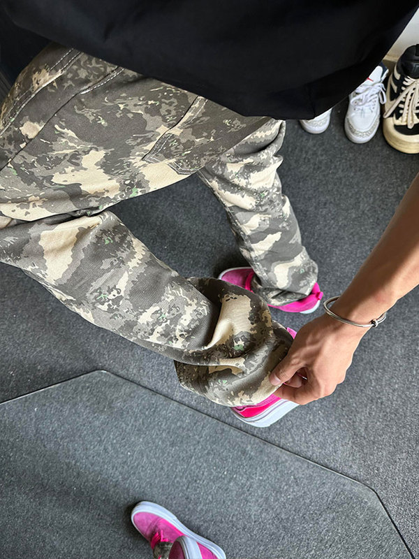 American High Street Washed Camouflage Jeans for Men, Autumn Trendy Brand Vibe Pants, Slim Fit, Slimming, Slightly Flared Straight Pants American High Street Washed Camouflage Jeans for Men, Autumn Trendy Brand Vibe Pants, Slim Fit, Slimming, Slightly Flared Straight Pants