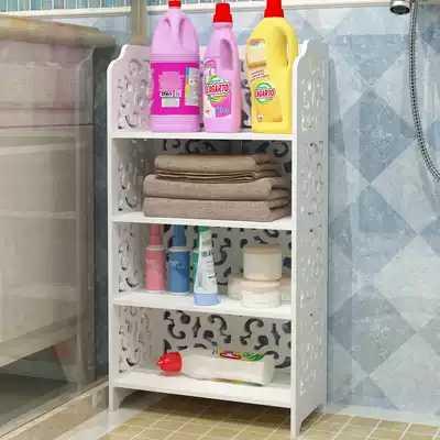 Bathroom shelf European-style multi-layer finishing rack Bedroom bathroom storage shelf Toilet powder room shelf Floor