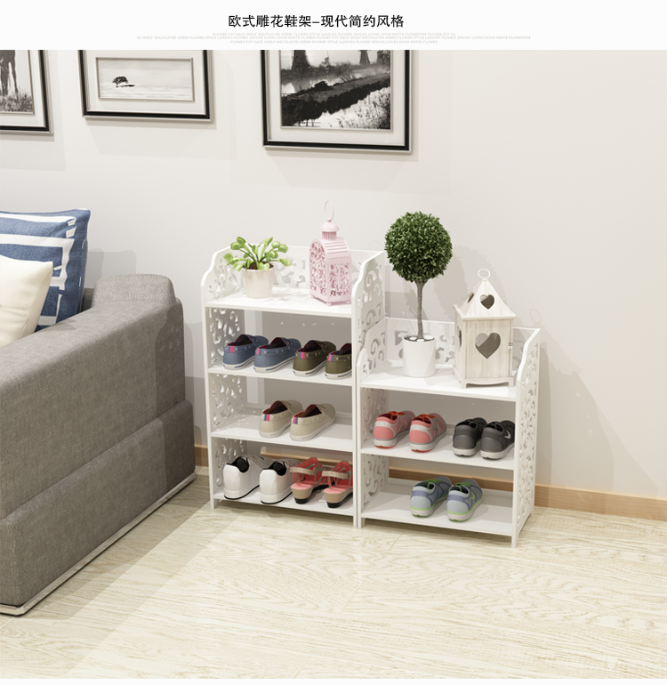 Giá để giày nhiều lớp lắp ráp đơn giản và tiết kiệm - Kệ kệ giày gỗ 5 tầng