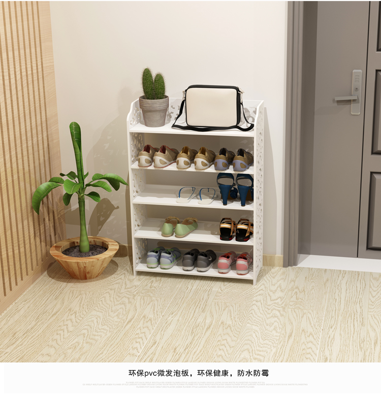 Giá để giày nhiều lớp lắp ráp đơn giản và tiết kiệm - Kệ kệ giày gỗ 5 tầng