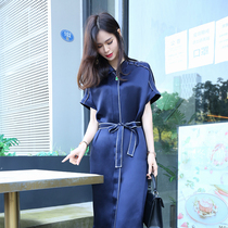 Acetic acid loose slim shirt skirt women's 2020 summer new fashion cash paid Quanzhou lantern penguin