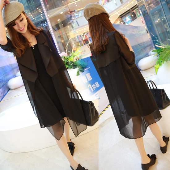 2021 Spring loaded Korean version Temperament Wind Clothes Woman Medium Long Version Women's Dress Long Version Thin Coat High-end Atmosphere Superior Coat of High End Atmosphere