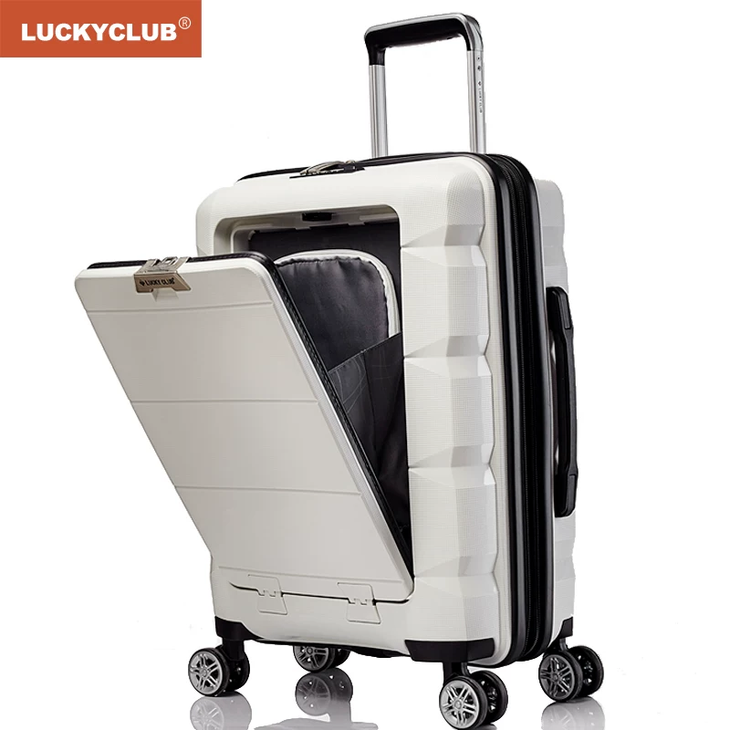 Универсальный чемодан Lucky Club, 20 дюймов, слоновая кость