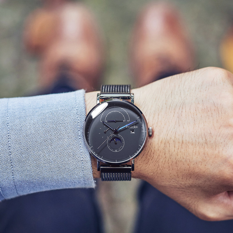 Bunton Watch Men's Mechanical Watch Fully Automatic Waterproof Top Ten New Concepts Brand Men's Model 2021 New