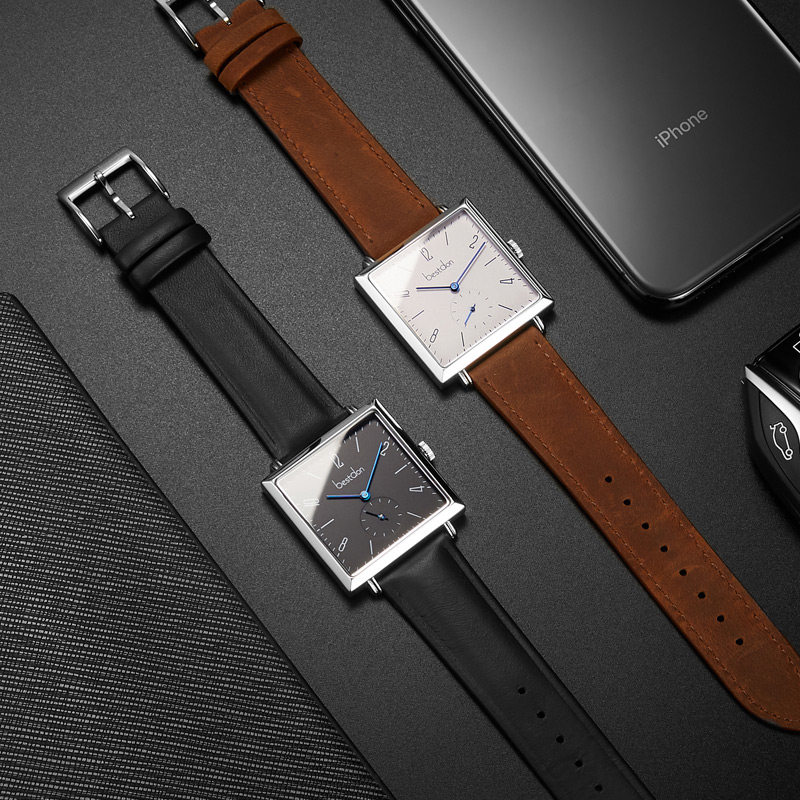 Bangton men's square dial ultra-thin business watch waterproof and simple ten new concepts quartz watch trend brand