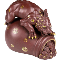 Interfinger Pottery Art Collection Class Virtuoso of Yixing Purple Sand Tea Pamby the Treasure Leopard Kings All Artisanal Tea Playful and Swaying Pieces Boutique