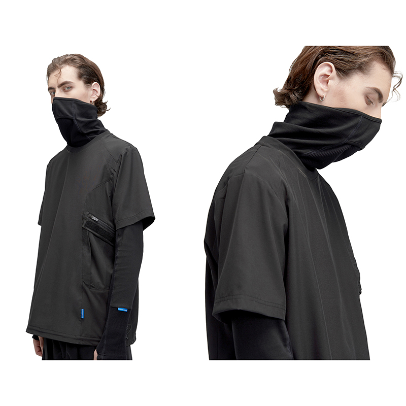 RL ) REINDEE LUSION 20SS Geometric Cut Functional Recycled Fabric Quick Dry Short Sleeve T-Shirt