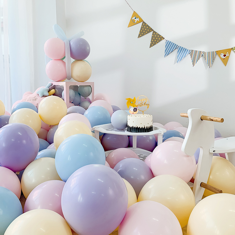 Wedding celebration romantic birthday event scene decoration decoration supplies macaron latex thickened balloon wholesale 100