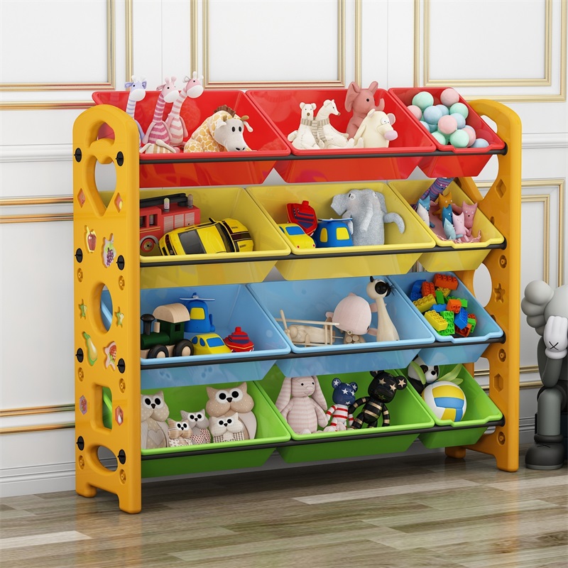 Plastic children's toys hold shelves baby bookshelf kindergarten shelf multi-layer shelf container cabinet large capacity