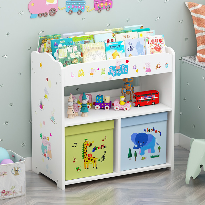 Children's toy holder Baby's bookshelf drawing this multi - functional game table for children's tables and chairs suit