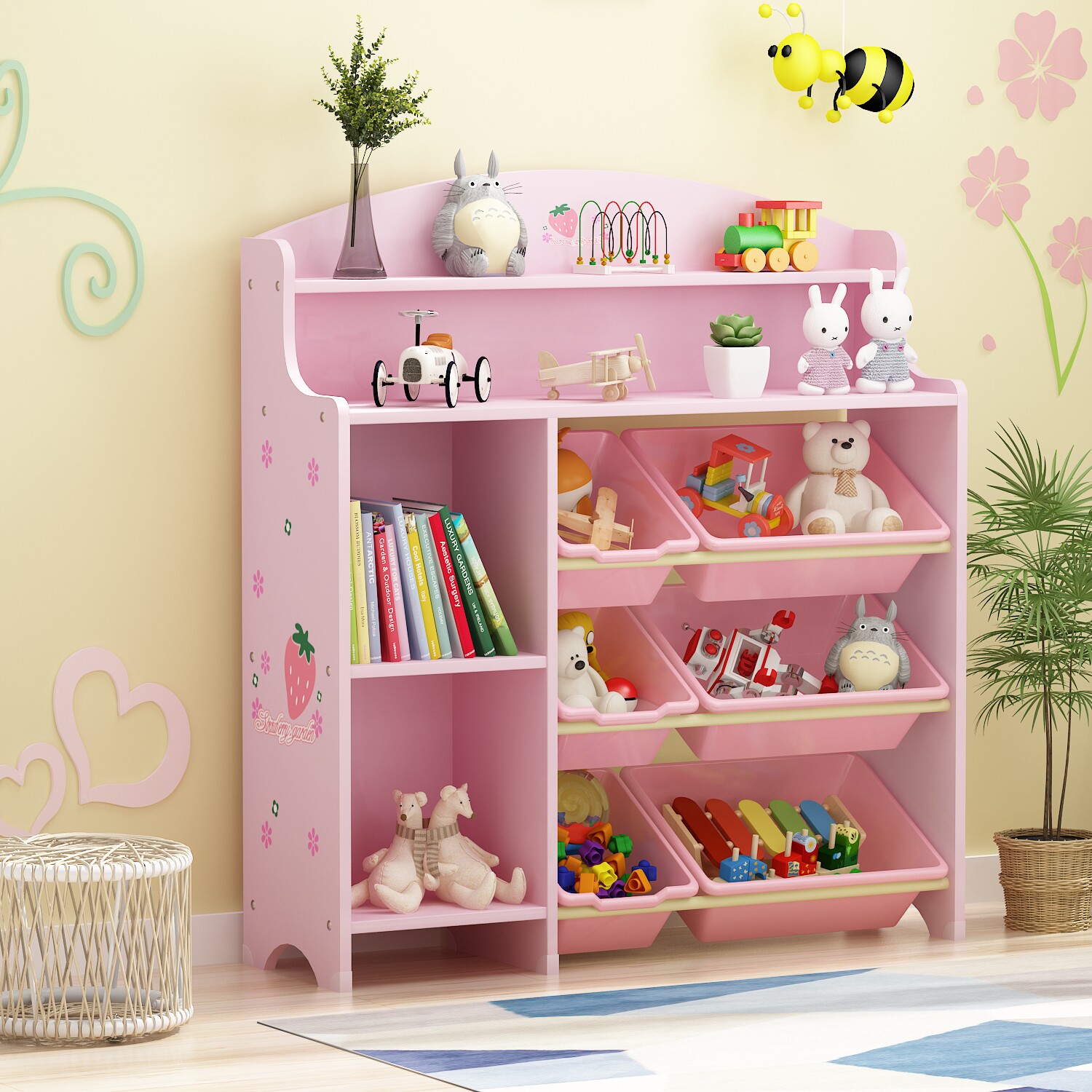 Children's toy holder baby packing cabinet multilayer drawing shelf bookshelf kindergarten storage container box