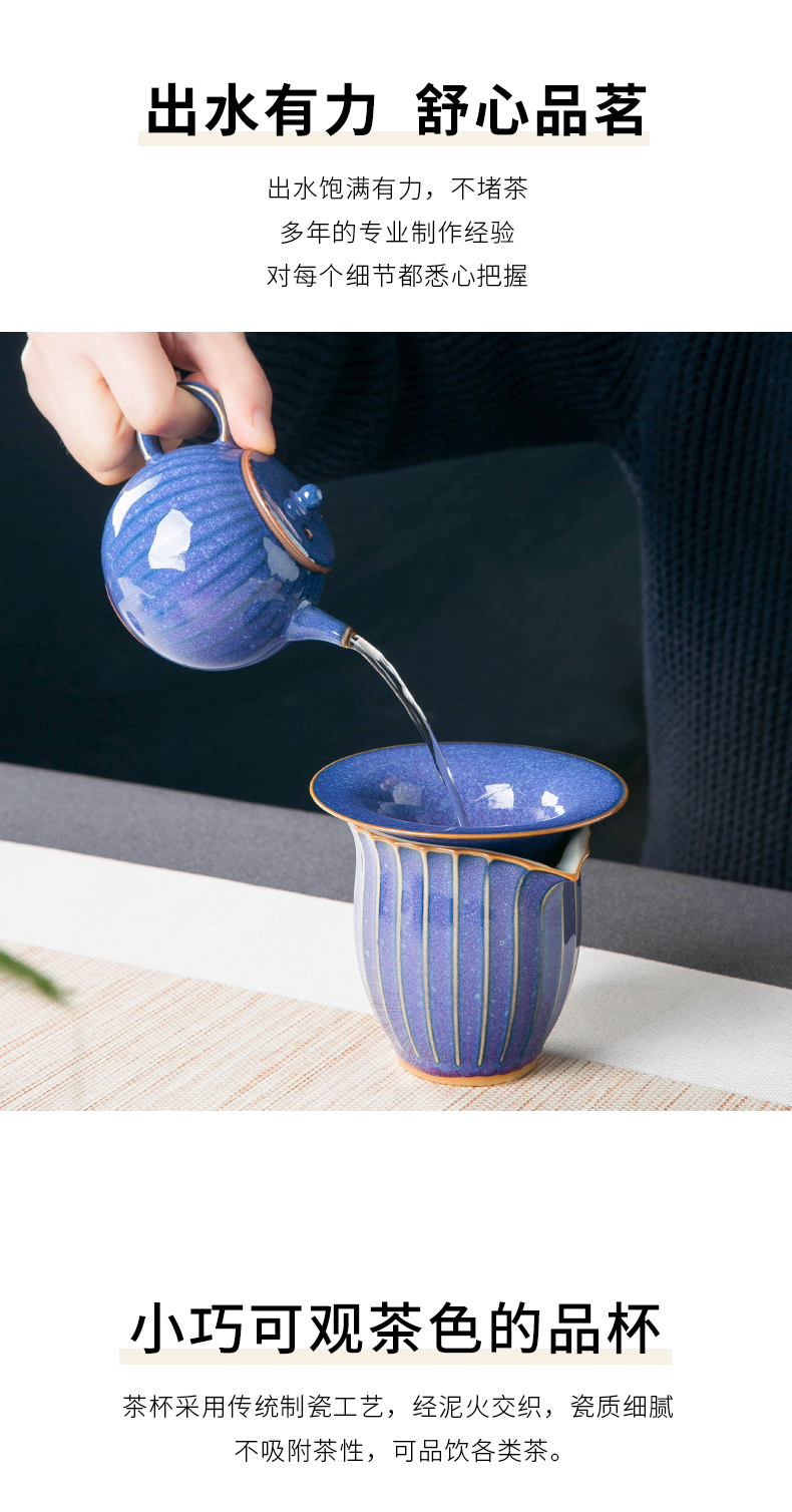 Both up ceramic tea set suit household of Chinese style red glaze up lid bowl of tea, kungfu tea set